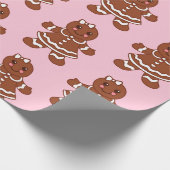 Kerst Kerstkrans Meisjes Inpakpapier (Hoek)