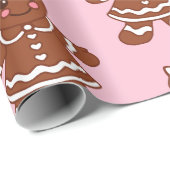 Kerst Kerstkrans Meisjes Inpakpapier (Rol Hoek)
