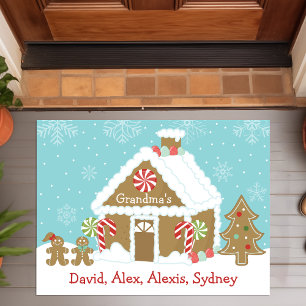 Kerst Kerstkrans Oma's Huis Gepersonaliseerd Deurmat