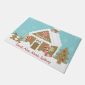 Kerst Kerstkrans Oma's Huis Gepersonaliseerd Deurmat (Schuin)