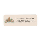 Kerst Kerstkrans Retouradres Etiket (Voorkant)