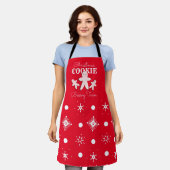 Kerst Kerstkrans Rood Bakteam Roze Schort (Gedragen)