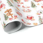 Kerst Kerstkrans Rood Cadeaupapier (Rol Hoek)