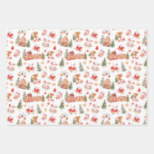 Kerst Kerstkrans Rood Inpakpapier Vel (Voorkant)