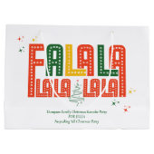 Kerst Kerstliedjes Koor Cadeau Uitwisseling Groot Cadeauzakje (Achterkant)