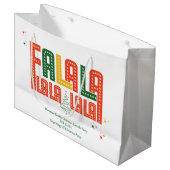 Kerst Kerstliedjes Koor Cadeau Uitwisseling Groot Cadeauzakje (Voorkant Gekanteld)