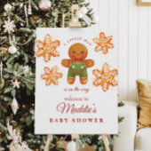 Kerst-kerstman Baby shower Welkomstteken Poster