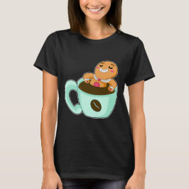 Kerst kerstman koffie t-shirt