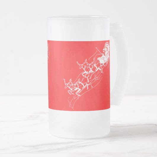 Kerst: Kerstman - Matglas Bierpul (Voorkant rechts)