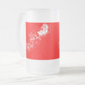 Kerst: Kerstman - Matglas Bierpul (Voorkant links)