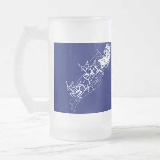 Kerst: Kerstman - Matglas Bierpul (Links)