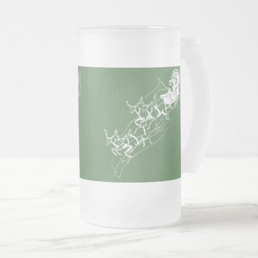 Kerst: Kerstman - Matglas Bierpul (Voorkant rechts)