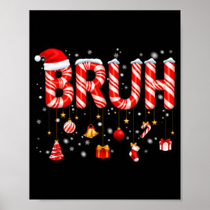 Kerst Kerstman Muts Sneeuwvlok Kerstmis Poster
