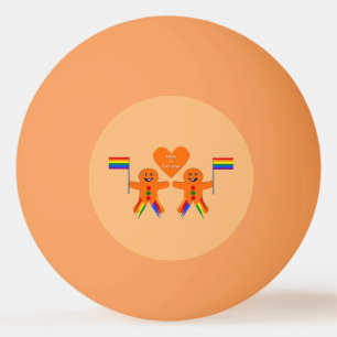 Kerst kerstmannen gebak paar homoseksuele mannen pingpongbal