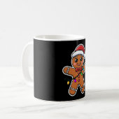 Kerst Kerstmannetje Kerstmuts Lichtjes Xmas Koffiemok (Voorkant links)
