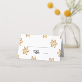 Kerst kerstmannetje van koek placecard plaatskaartje