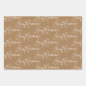 Kerst kerstmis: bruin inpakpapier vel (Voorkant)