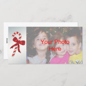 Kerst Kerstmis Fotokaart Sjablonen met Snoep (Voorkant / Achterkant)