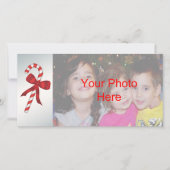 Kerst Kerstmis Fotokaart Sjablonen met Snoep (Voorkant)