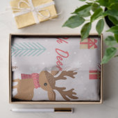 Kerst Kerstmis Herten Serie Design 2 Tissuepapier (Geschenk)