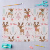 Kerst Kerstmis Herten Serie Design 2 Tissuepapier (Craft)