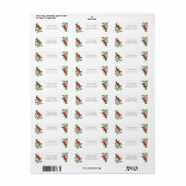 Kerst Kerstmis Holly Berry Retouradres Etiket (Full Sheet)