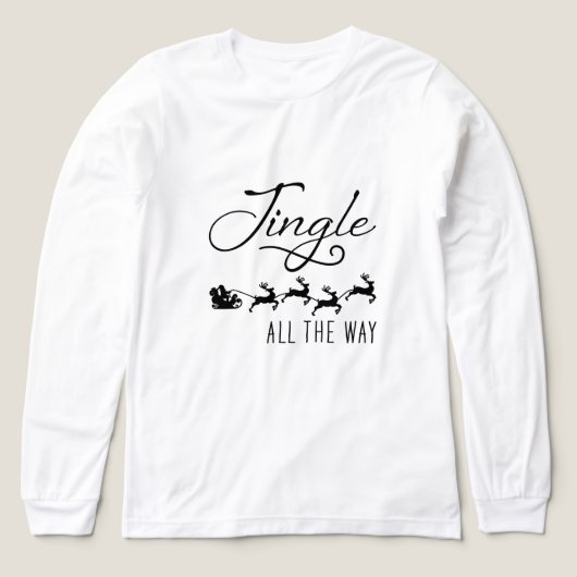 Kerst Kerstmis Jingle All The Way Tri-Blend Shirt (Voorkant)