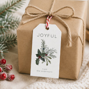 Kerst Kerstmis Kerstgroen Hulst Cadeaulabel