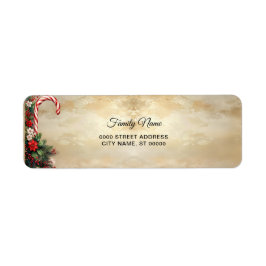 Kerst Kerstmis Retouradreslabel Etiket