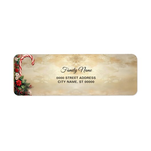 Kerst Kerstmis Retouradreslabel Etiket (Voorkant)