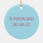 Kerst Kerstmosp Circle-hangend ornament (Achterkant)