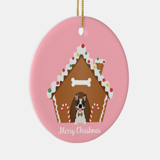 Kerst-kerstontbijtkoek Keramisch Ornament (Rechts)