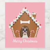 Kerst-kerstontbijtkoek Wijn Etiket (Enkel label)