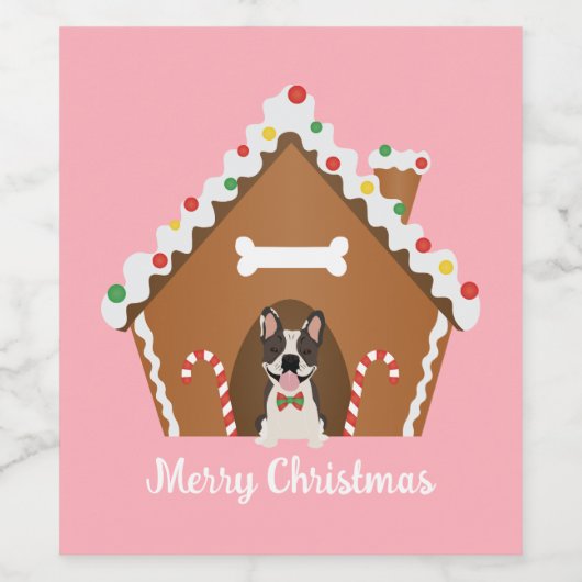 Kerst-kerstontbijtkoek Wijn Etiket (Enkel label)