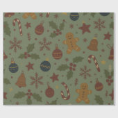 Kerst kerstpapier van gemberkoek cadeaupapier (Vlak)
