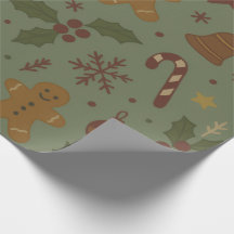 Kerst kerstpapier van gemberkoek