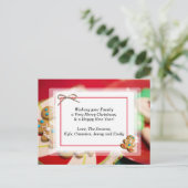 Kerst kerstrecept voor koekjesbrood briefkaart (Staand voorkant)