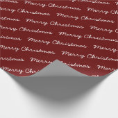 Kerst-kerstscript Bourgogne Cadeaupapier (Hoek)