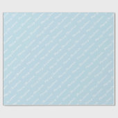 Kerst-kerstscript Winter Blue Cadeaupapier (Vlak)