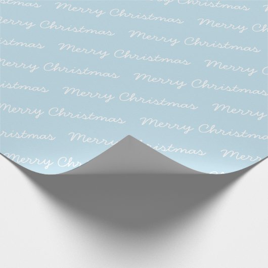 Kerst-kerstscript Winter Blue Cadeaupapier (Hoek)
