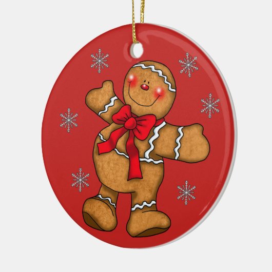 Kerst-kerstsierdecoratie in gebak keramisch ornament (Links)