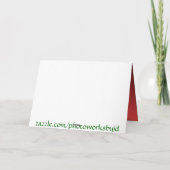 Kerst-kerstsierkaartje met rood interieur feestdagen kaart (Achterkant)