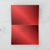 Kerst-kerstsierkaartje met rood interieur feestdagen kaart (Binnen)