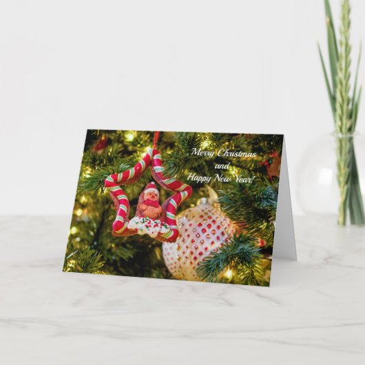 Kerst-kerstsierWenskaart Kaart (Voorkant)