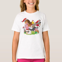Kerst-kerstslaapshirt voor landbouwhuisdieren t-shirt
