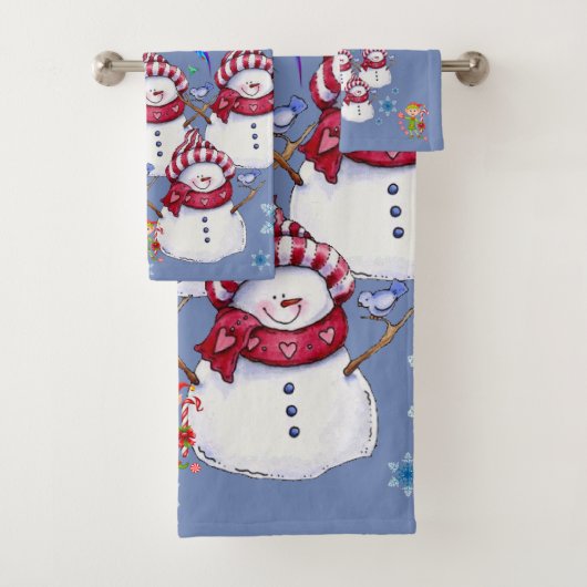 Kerst kerstsnowman Elf Bad Handdoek (Insitu)