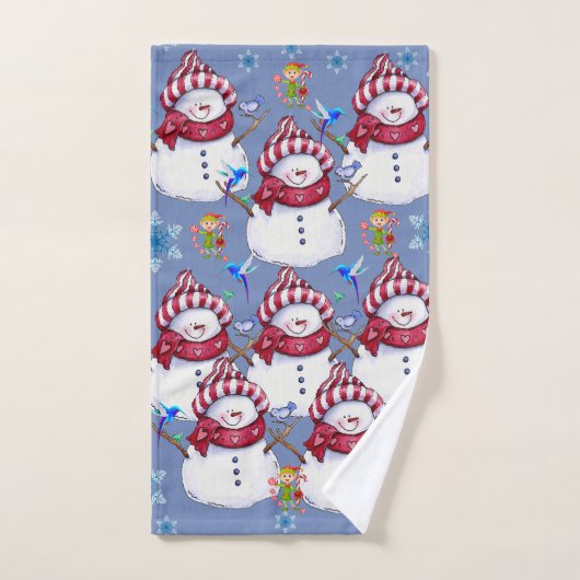 Kerst kerstsnowman Elf Bad Handdoek (Handdoek)