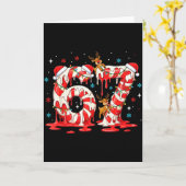 Kerst Kerststok 67 Meme Zes Zeven Grappige Jongens Kaart (Gele Bloem)