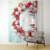 Kerst Kerststok Ballonboog Wandkleed (In situ)