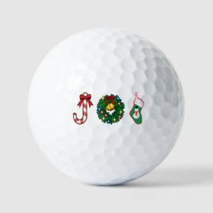 Kerst Kerststok Belletjes krans Sneeuwman Sock JOY Golfballen